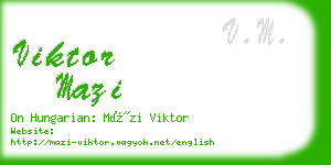 viktor mazi business card